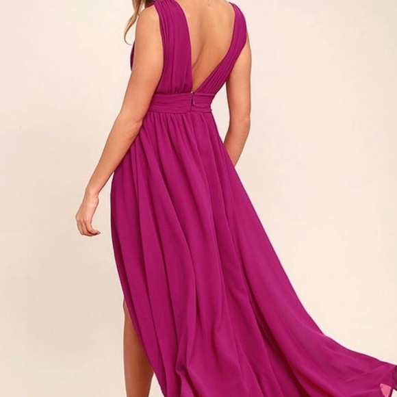 SOLD Magenta Lulus dress size Medium - Picture 2 of 6